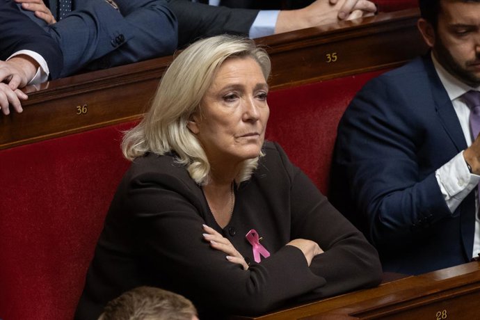 October 20, 2026, Paris, France, France: Session of questions to the government at the National Assembly - French deputy and president of Le Rassemblement National RN far right parliamentary group Marine Le Pen POLITIQUE, ASSEMBLEE NATIONALE, HEMICYCLE