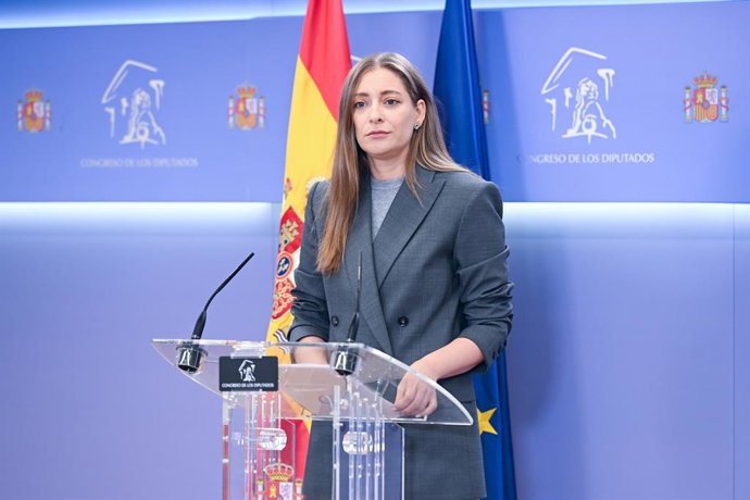 La portavoz del PP en el Congreso, Ester Muñoz, durante una rueda de prensa, en el Congreso de los Diputados, a 29 de septiembre de 2026, en Madrid (España).
