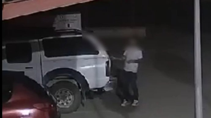 Imagen del detenido captada por una cámara de seguridad.