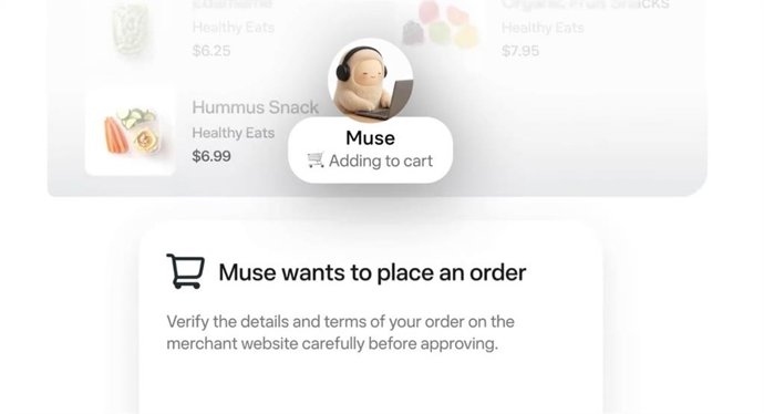 O agente de IA Muse fazendo uma compra
