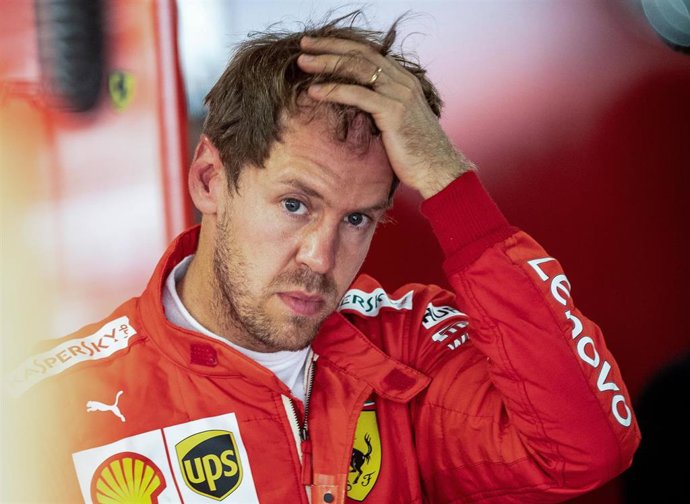 Archivo - El alemán Sebastian Vettel, en su etapa como piloto de F1 en Ferrari. 