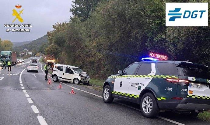 Imagen de uno de los vehículos implicados en el siniestro vial.