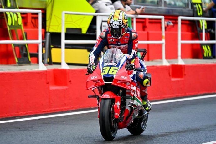 Archivo - El piloto español de MotoGP Joan Mir (Honda), en el GP de San Marino 2026. 