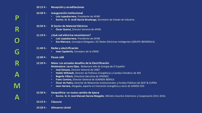Programa jornada AFME