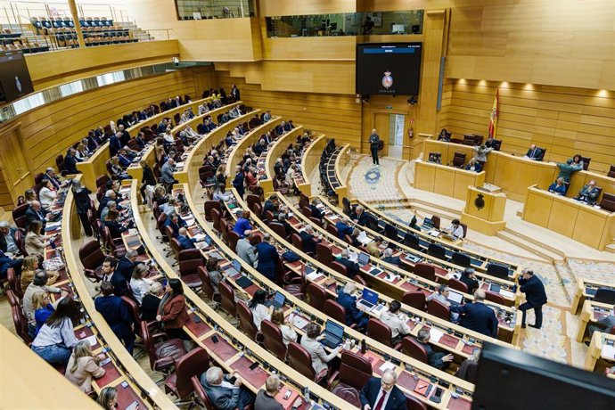 Archivo - Senadores durante una sesión plenaria, en el Senado, a 22 de octubre de 2025, en Madrid (España). 