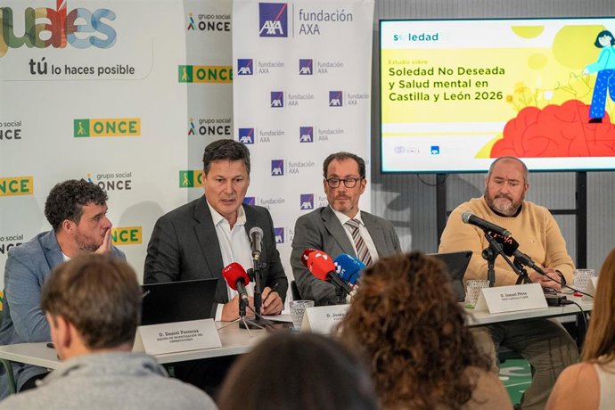 Presentación del estudio 'Soledad no deseada y salud mental 2026 en Castilla y León', de Fundación ONCE y Fundación AXA, elaborado dentro del Observatorio Estatal de la Soledad no Deseada.