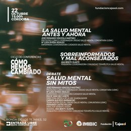 Cartel de la segunda sesión del ciclo 'Cómo hemos cambiado. 50 años de ciencia, salud y vida', dedicada a la salud mental.