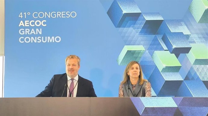 El consejero delegado de Grupo Mas, Jerónimo Martín, durante su participación en el 41º Congreso Aecoc de Gran Consumo.