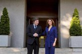 Foto: Ayuso y Milei abordan el panorama político en una reunión en Canal de casi dos horas: "Madrid siempre será su casa"