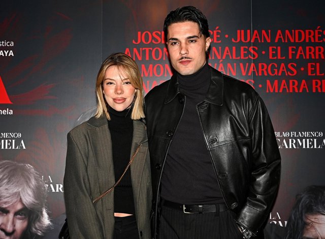 Alejandra Rubio y Carlo Costanzia este miércoles en el aniversario del Tablao La Carmela