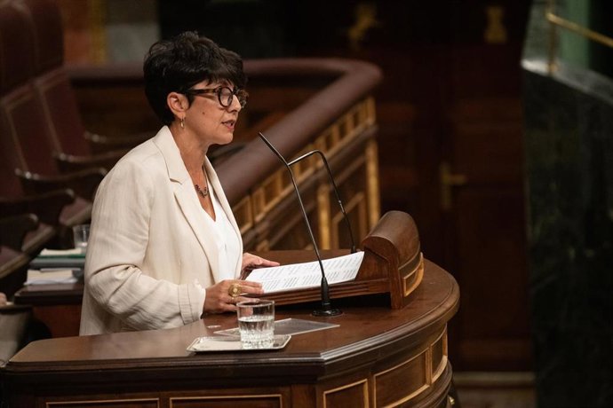 Archivo - La portavoz del PNV en el Congreso, Maribel Vaquero, interviene durante una sesión plenaria en el Congreso.