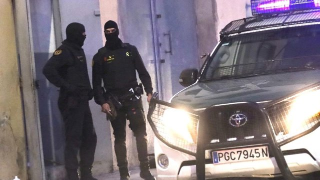 Operativo de la Guardia Civil desplegado este jueves en La Almadraba