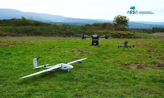 Aesa e Ineco ensayan tecnologías para operaciones avanzadas de drones durante una campaña de Ribeira Sacra (Galicia).