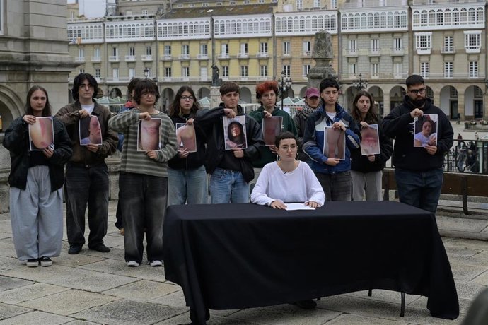 La Coordinadora da Mocidade Socialista convoca una rueda de prensa para denunciar la "represión policial" en los disturbios en A Coruña el 21 de octubre de 2026.