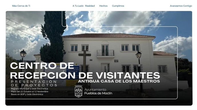 El Ayuntamiento de Moclín abre el plazo para la presentación de proyectos para la gestión del futuro Centro de Recepción de Visitantes de la localidad.