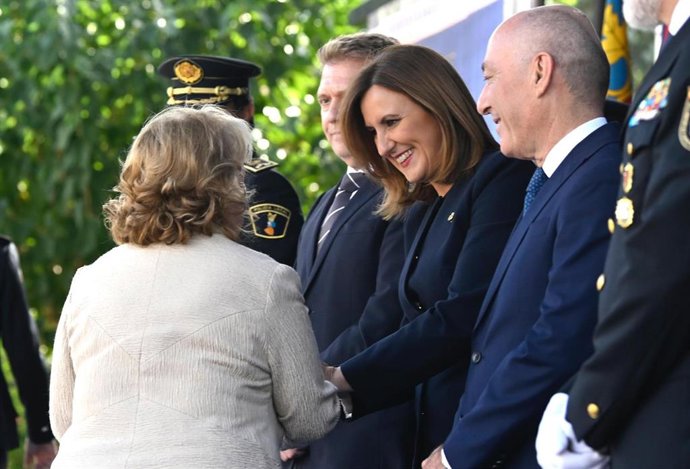 La alcaldesa de València, María José Catalá, durante el acto de celebración del Día de la Policía Local de esta ciudad.
