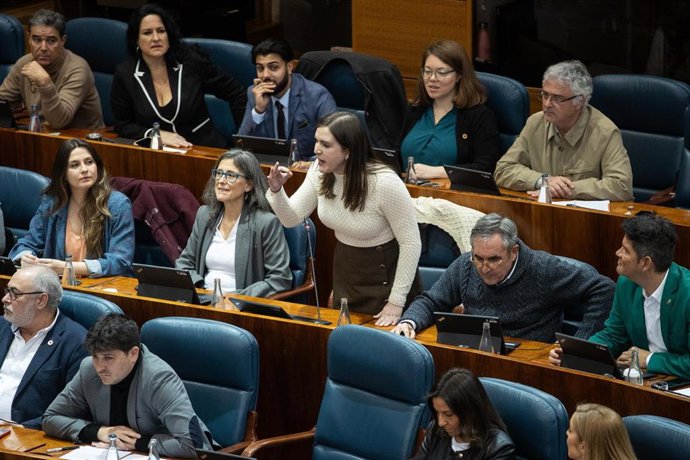 Archivo - La diputada de Más Madrid en la Asamblea Jimena González
