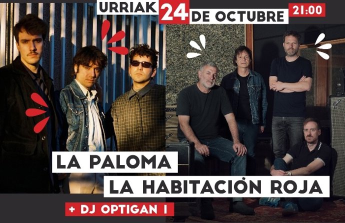 La Paloma y La Habitación Roja protagonizarán una nueva cita de Irun Zuzenean