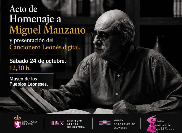 El Museo de los Pueblos Leoneses acopge este sábado la presentación del proyecto de digitalización del 'Cancionero leonés' de Miguel Manzano.