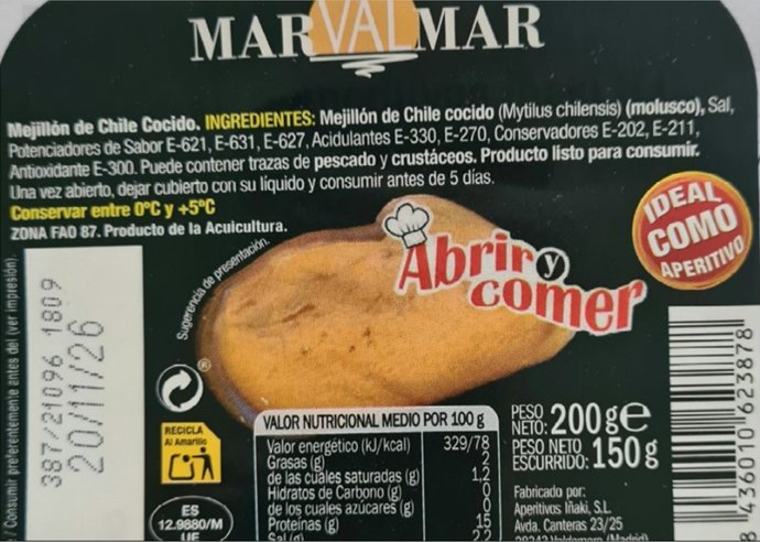Imagen del producto afectado.
