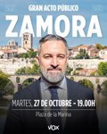 Abascal tendrá actos de precampaña este martes en Zamora y el miércoles 28 en Valladolid