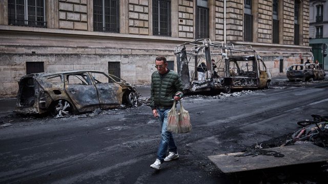 Imagen de archivo de protestas en Francia