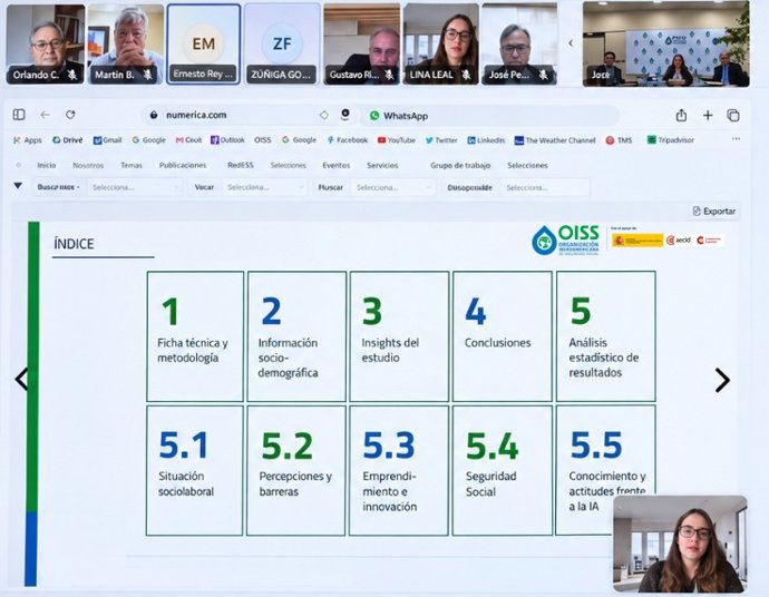 Reunión interna de la Organización Iberoamericana de Seguridad Social (OISS)