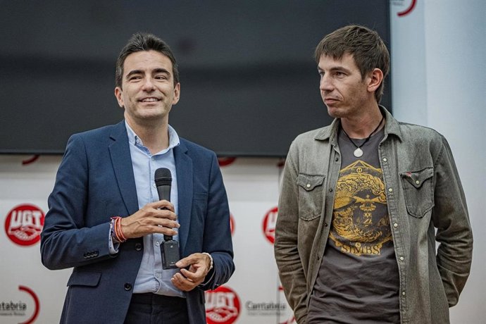 Casares y Magaldi en el acto de Torrelavega