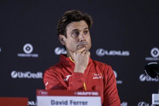 Archivo - David Ferrer, head coach of Team Spain, looks on during a press conference prior to the 2024 Davis Cup Finals at Hotel Higueron of Fuengirola on November 18, 2024 in Malaga, Spain