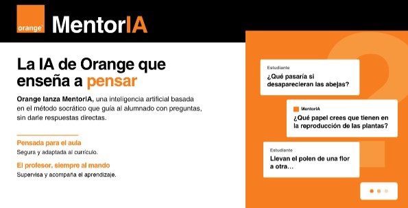 Orange lanza MentorIA, una inteligencia artificial para reforzar el pensamiento crítico de los estudiantes