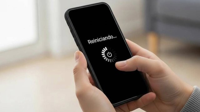 Smartphone reiniciándose.