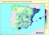 Foto: España registra 51 l/m2 de lluvias acumuladas desde el inicio de octubre, un 9% más de lo habitual