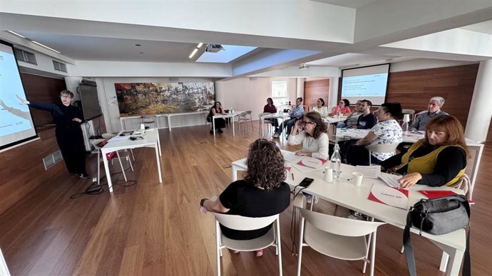 Momento del taller de la Cámara de Terrassa (Barcelona)
