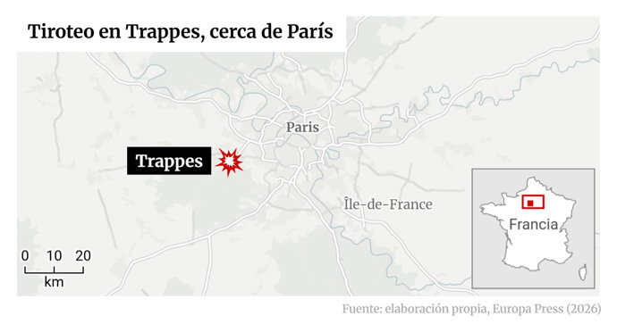Tiroteo en Trappes, cerca de París