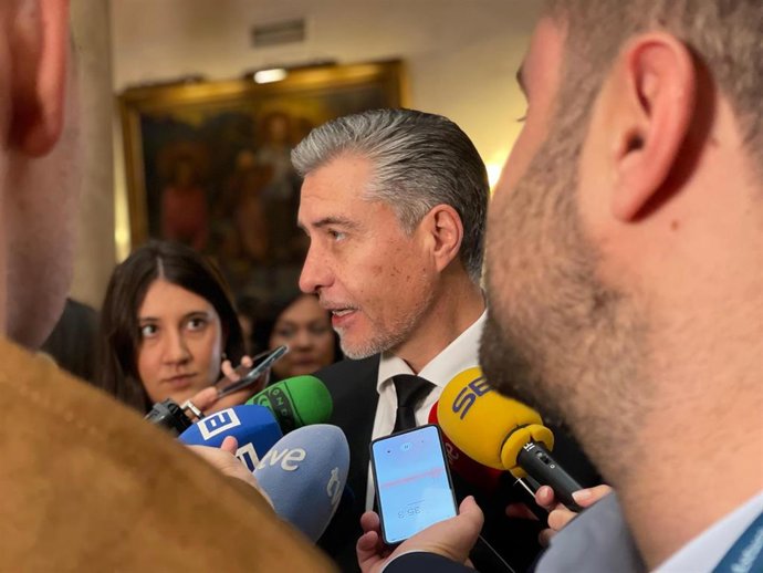El presidente del Oviedo, Martín Peláez, en el Hotel de La Reconquista.