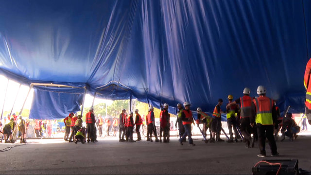 El Cirque du Soleil llega a Madrid con el levantamiento de la gran carpa de 'Kur