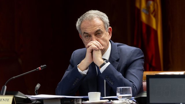 Archivo - El expresidente del Gobierno José Luis Rodríguez Zapatero comparece ante la Comisión de Investigación sobre el ‘caso Koldo’, en el Senado, a 2 de marzo de 2026, en Madrid (España).