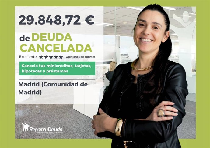 Un autónomo de Madrid (Comunidad de Madrid) cancela 29.848,72 € con Repara tu Deuda