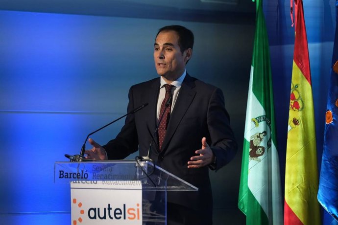 El consejero de Inteligencia Artificial, José Antonio Nieto, en la inauguración del XXXIV Congreso de Autelsi, celebrado en Sevilla.