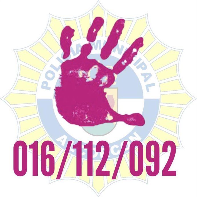 Archivo - Cartel de alerta contra la violencia de género y que anima a denunciar estos casos.