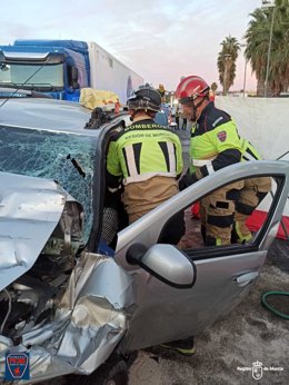 Imagen del turismo en el que viajaba el fallecido