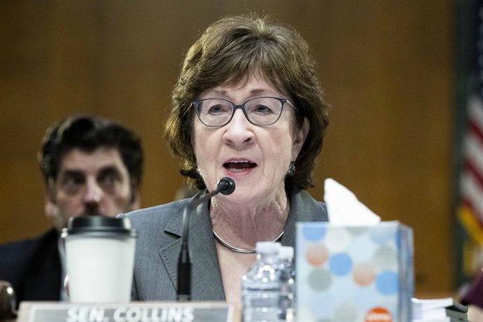 Archivo - Susan Collins, senadora republicana por Maine