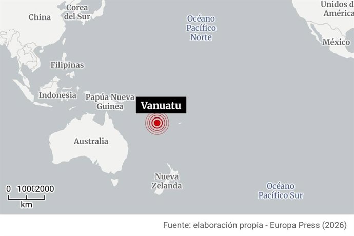Terremoto de magnitude 7,2 em Vanuatu