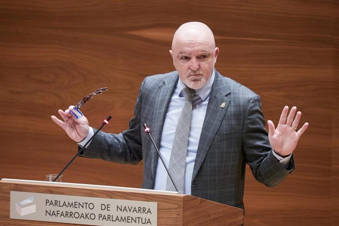Archivo - El portavoz de UPN en el Parlamento de Navarra, Javier Esparza.