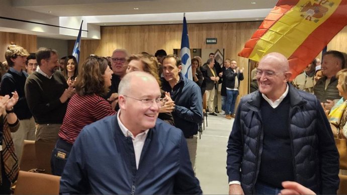 El secretario general del PP, Miguel Tellado, participa en un acto del partido en Valladolid