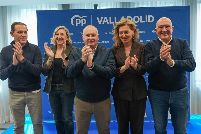 El secretario general del PP, Miguel Tellado, durante un acto del partido en Valladolid