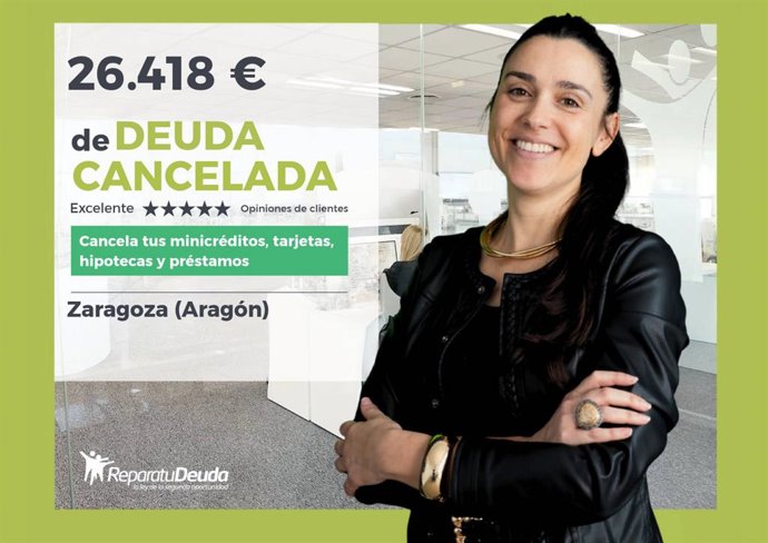 Repara tu Deuda y la Ley de Segunda Oportunidad liberan a una mujer de 26.418 € en Zaragoza (Aragón)