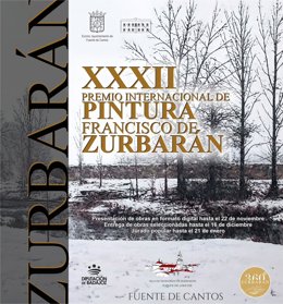 Cartel del XXXII Premio Internacional de Pintura Francisco de Zurbarán.