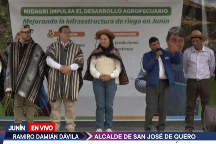 Perú.- Presidenta Fujimori inaugura canal de riego de Sulcán Chala en la región Junín