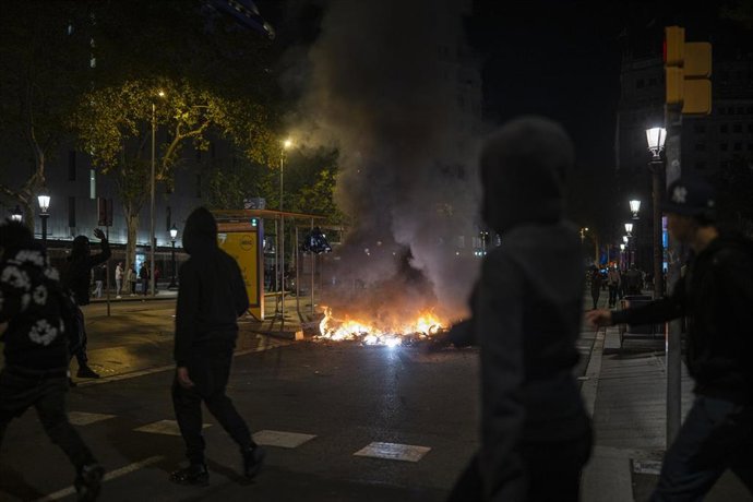 Disturbis en el centre de la ciutat, a 24 d'octubre de 2026, a Barcelona, Catalunya (Espanya). 